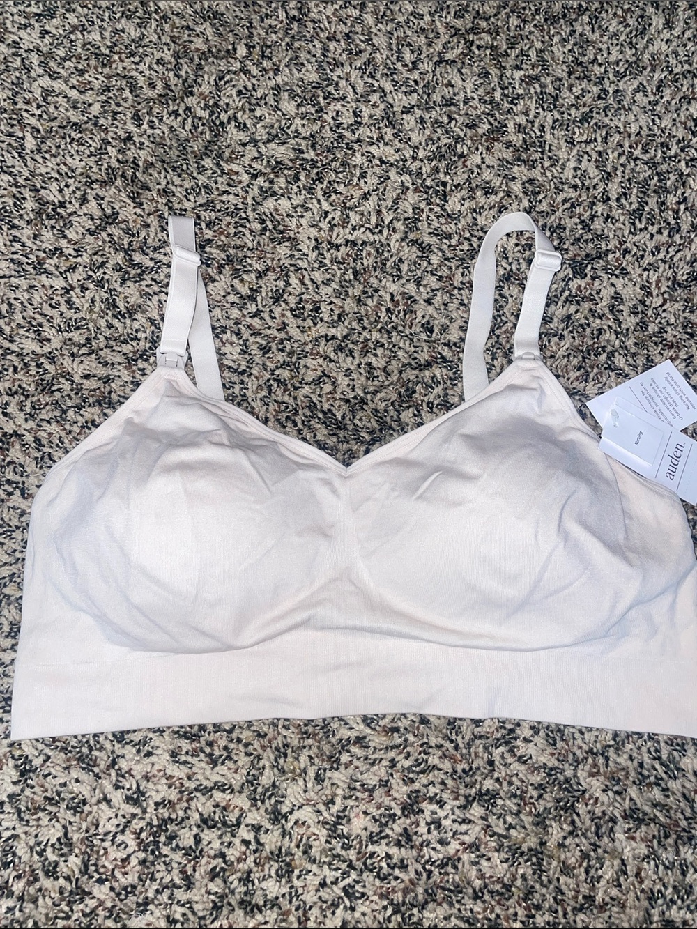 Auden Nursing Seamless Wireless Soft Bralette in Light Pink M NWT
